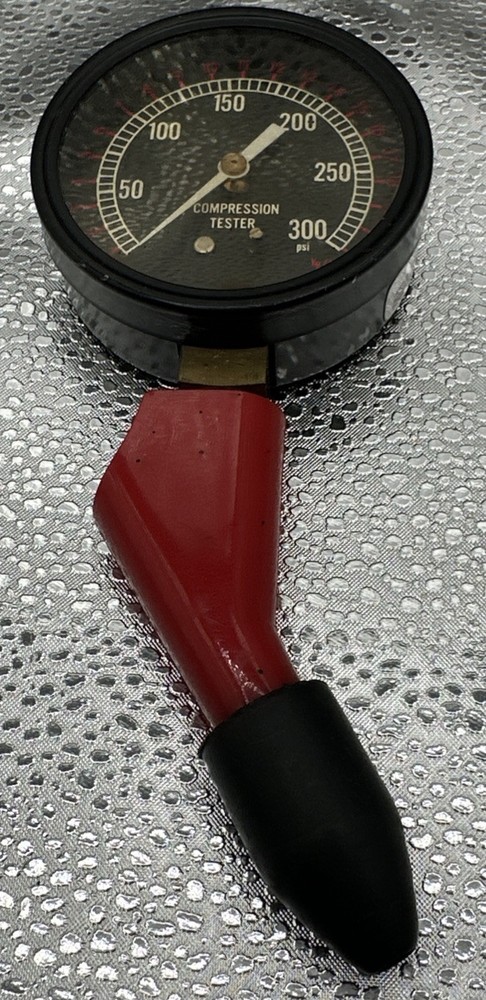 Vintage 300 PSI Compression Tester Dial Special Valve Core