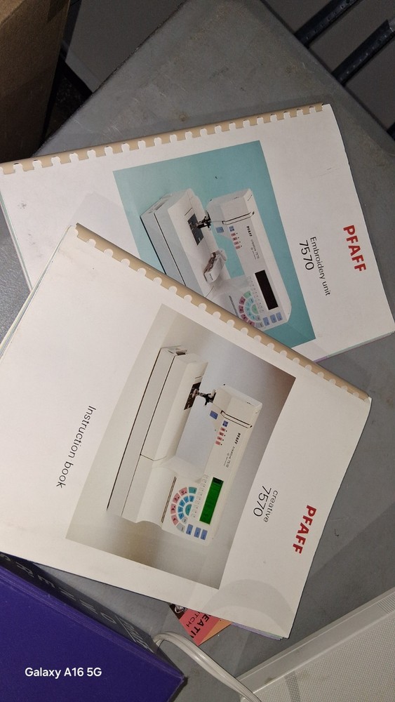 PFAFF creative 7570 Computerized Sewing/Embroidery Combo Machine w/ Accessories