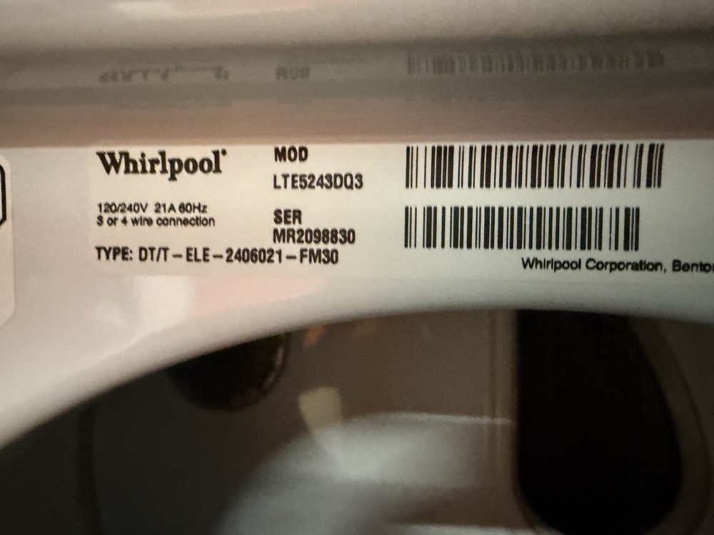 Whirlpool Compact RV Washer/Electric Dryer Combo | Stackable 1.5/3.4 cu ft Unit