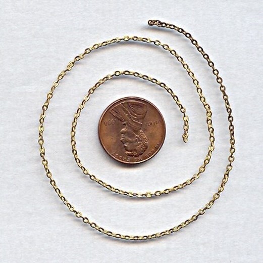 3 FEET VINTAGE SOLID BRASS AGED 2mm. CABLE BEADING CHAIN CH49