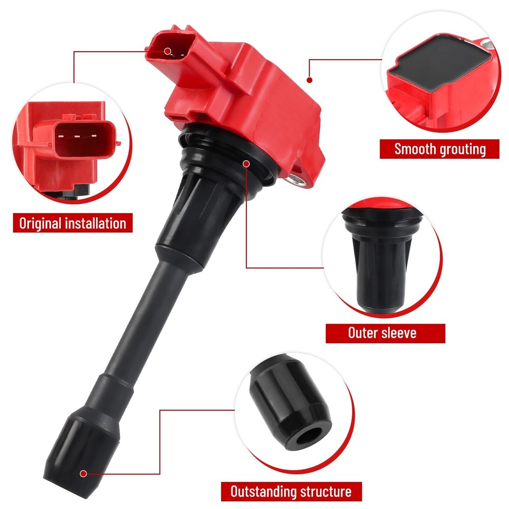 UF549 Ignition Coil Iridium Spark Plug Pack of 4 9029 Compatible with Infinit...