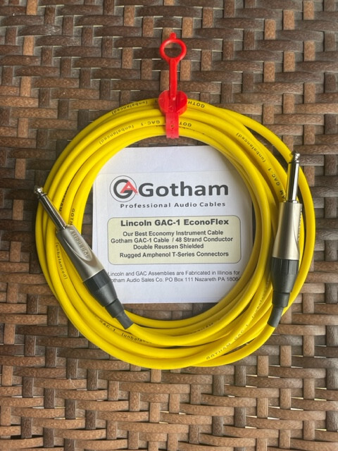 LINCOLN Econoflex Instrument Cable Assemblies 10 FT YELLOW