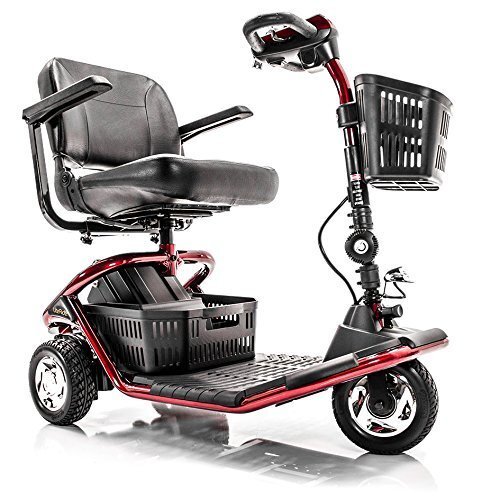 LiteRider 3-Wheel Folding Travel Mobility Scooter Red