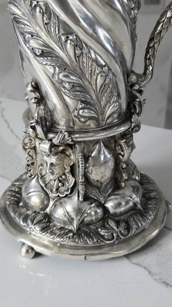 EXCEPTIONAL EXTRA LARGE GERMAN SILVER TANKARD
