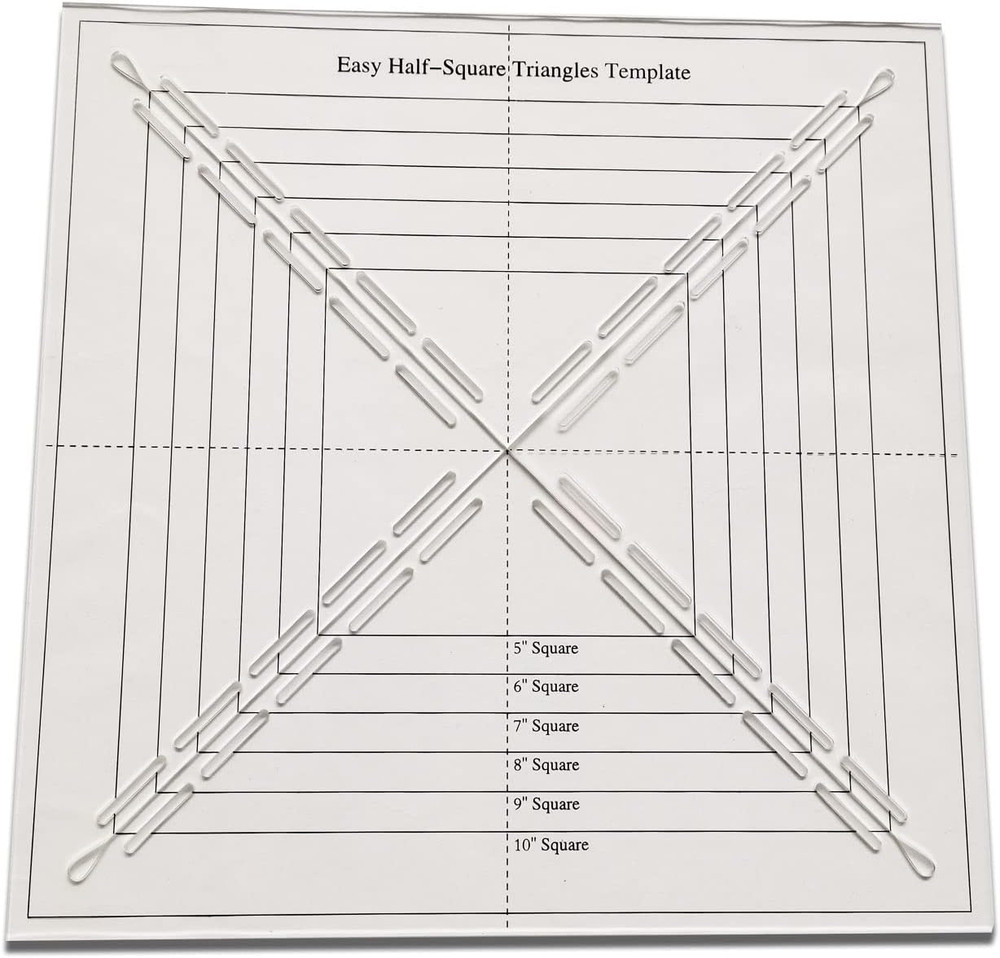 Easy Half-Square Triangles Quilting Rulers and Template