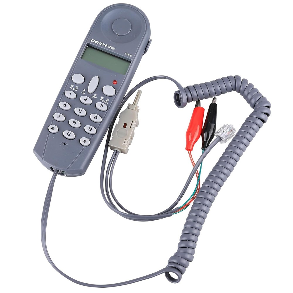 C019 Telephone Phone Line Network Cable Tester Butt Test Lineman Grey
