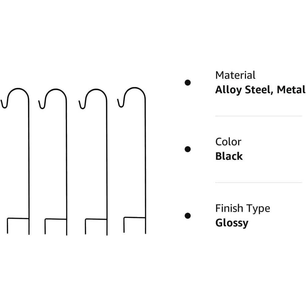 35 in. Steel Shepherds Hooks (4-Pack)