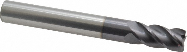Accupro 1/2" Diam 4 Flute Single End Solid Carbide 0.03" Corner Radius End Mi...