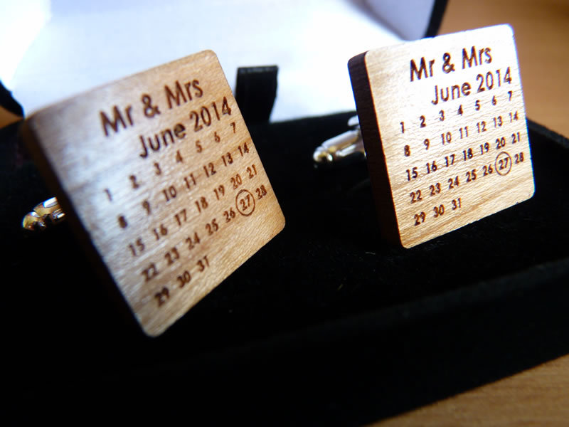 Groom Personalised Wedding Cufflinks: Husband