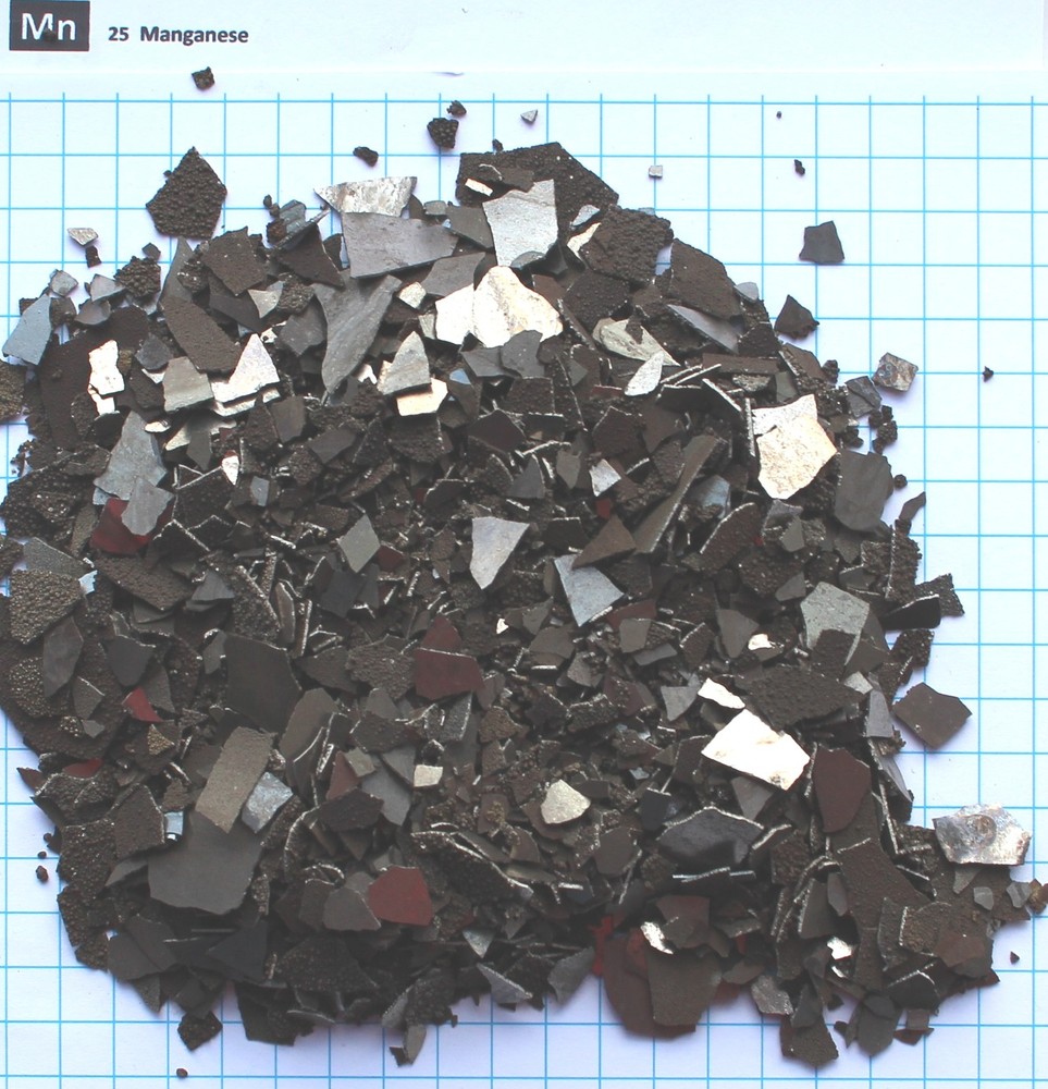 2LB 99.85% Manganese metal flakes element 25 sample