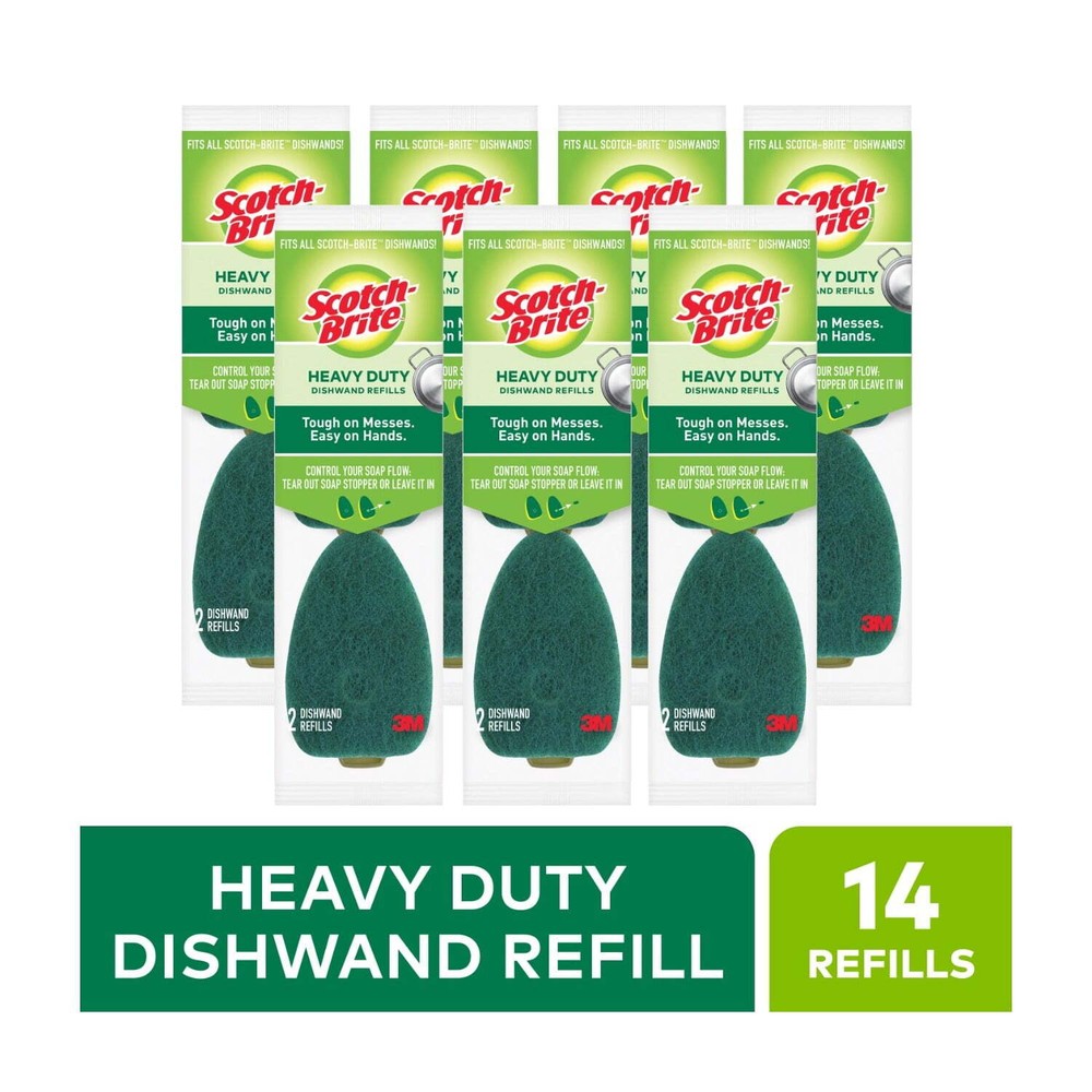 Heavy Duty Dishwand Refills, Value Pack, 14 Refills