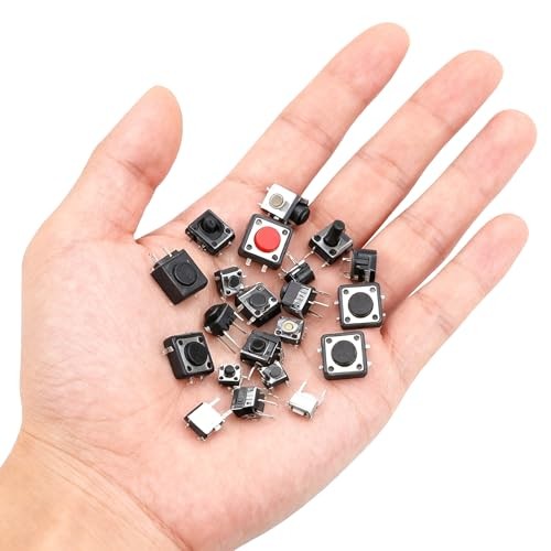 250Pcs Tactile Push Button Switch Kit, 25 Values SMD Micro 250 Pcs 25 Value