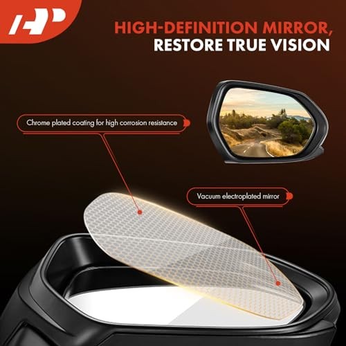 Driver Side Power Door Mirror - Compatible with Dodge Durango Left Driver Side