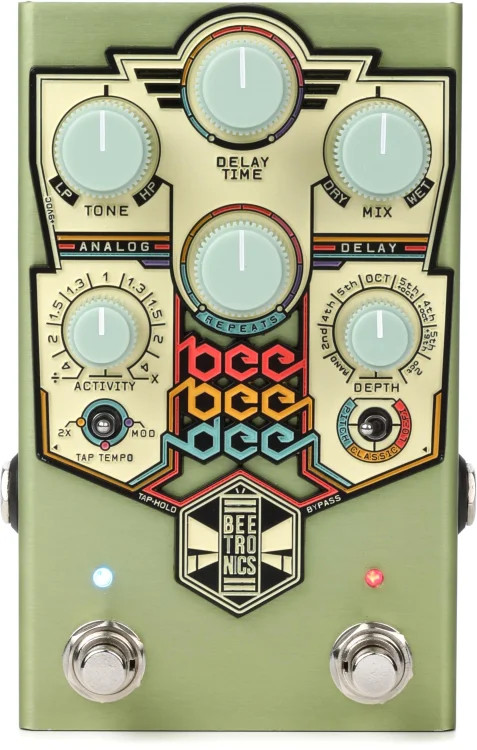 Beetronics FX BeeBeeDee Analog Delay Pedal - Green
