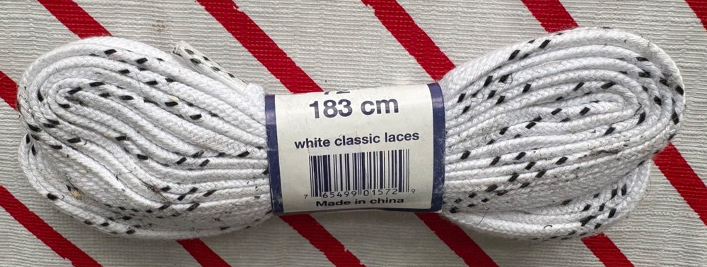 Classic Hockey Laces Pair - White - 72"