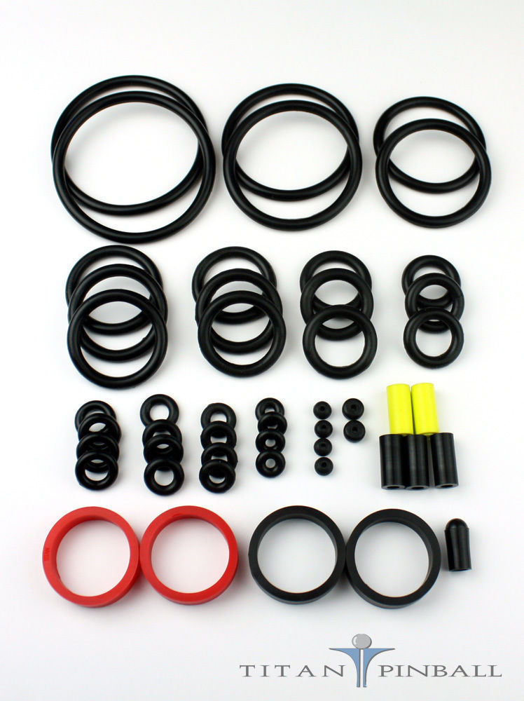 Universal Pinball Machine Rubber Ring Kit - Titan Competition Silicone - RED