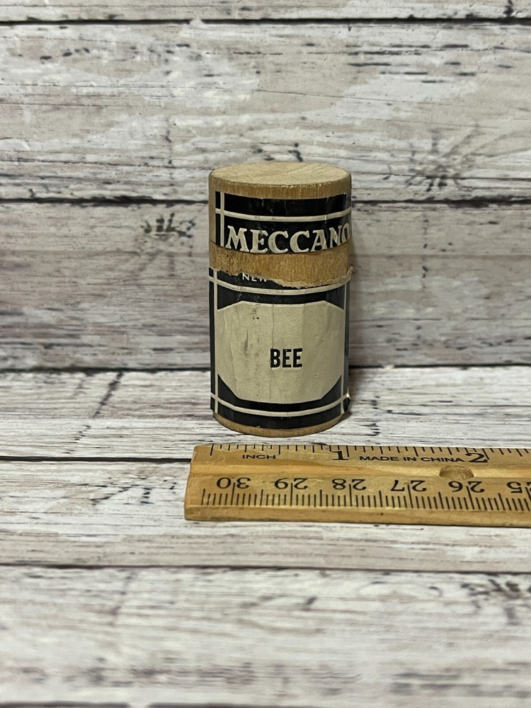 Vintage  Meccano Microscope Set Replacement Parts - WOODEN BEE CONTAINER (empty)
