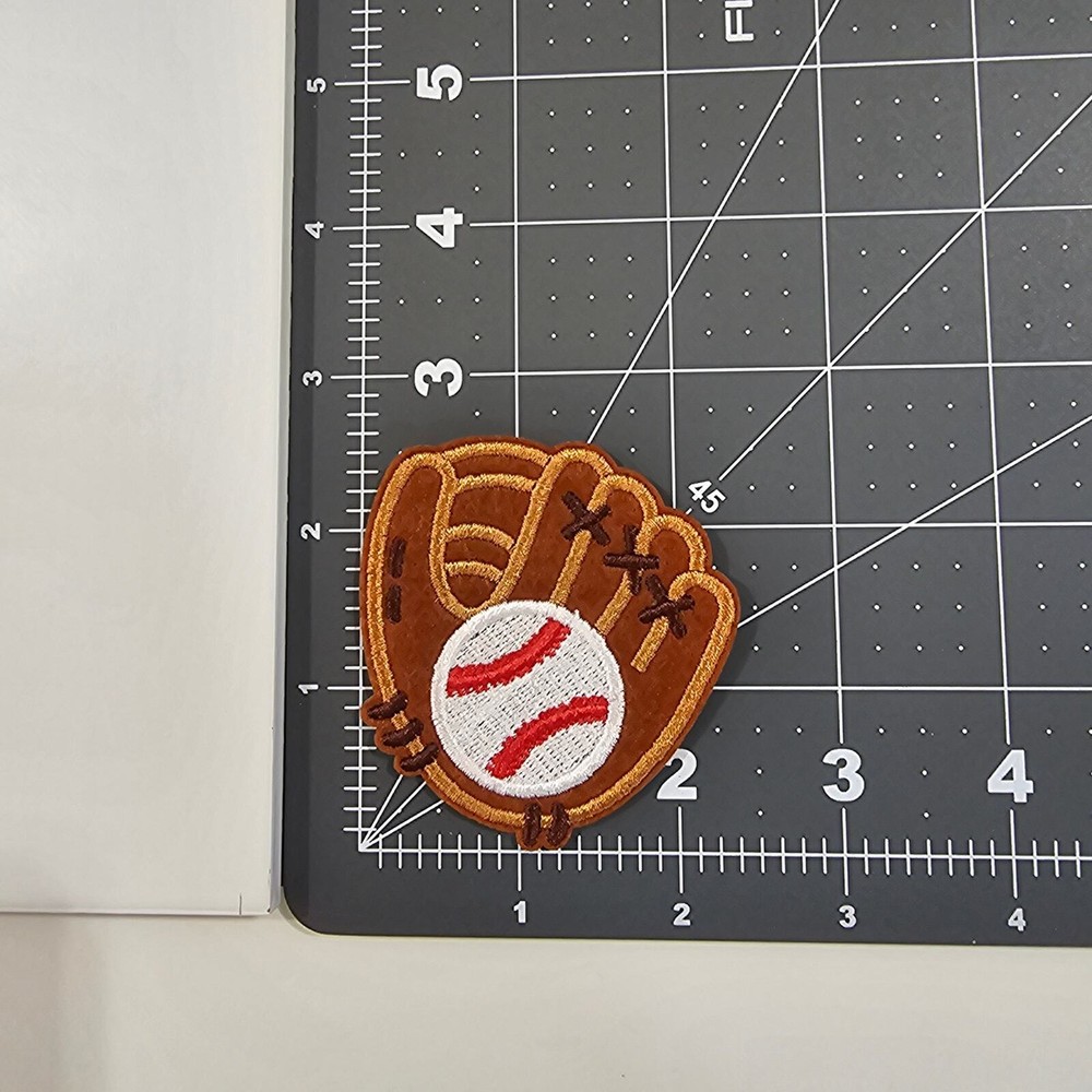 Baseball Mitt and Ball - Embroidered Patch