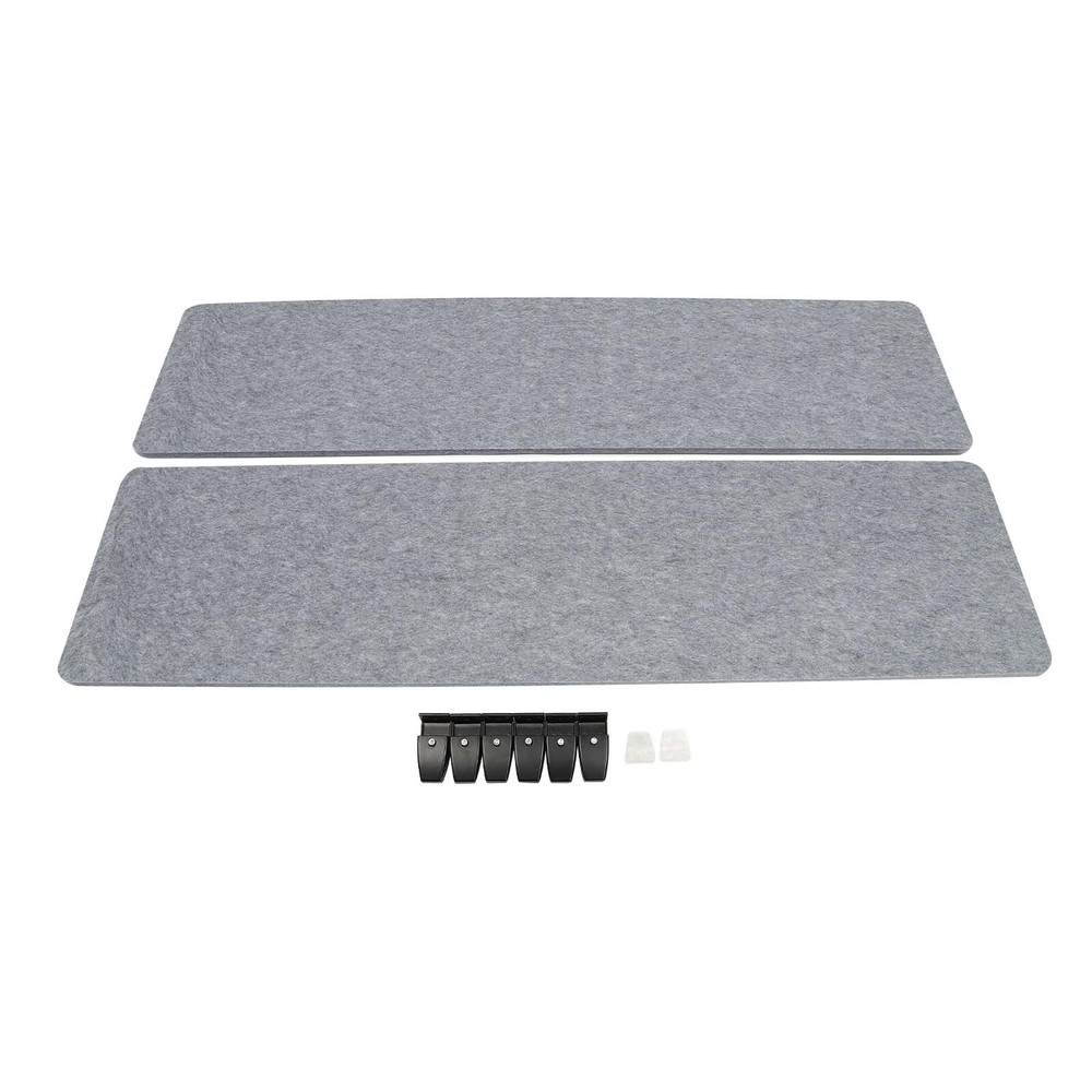 60"x16" Stand Up Clamp-on Desk Divider Mounted Privacy Panel Acoustic Panel