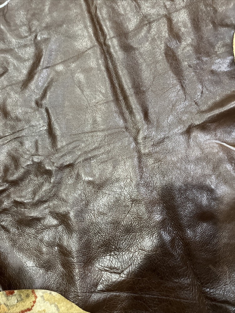 Leather Hide Upholstery Chocolate Brown Large Piece