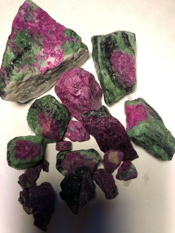 Ruby in Zoisite Rough Bulk $1.45/ oz -- High Ruby Content