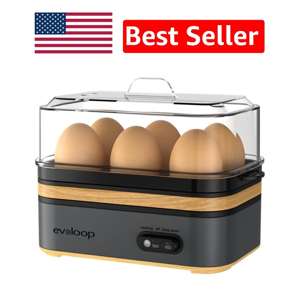 Egg-citing Breakfasts: Compact 6 Egg Capacity Egg Cooker with Poaching Trays