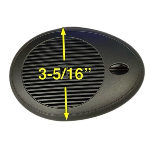 Poly-Planar 2" Spa Oval Gray Speaker Cover Only (SINGLE)