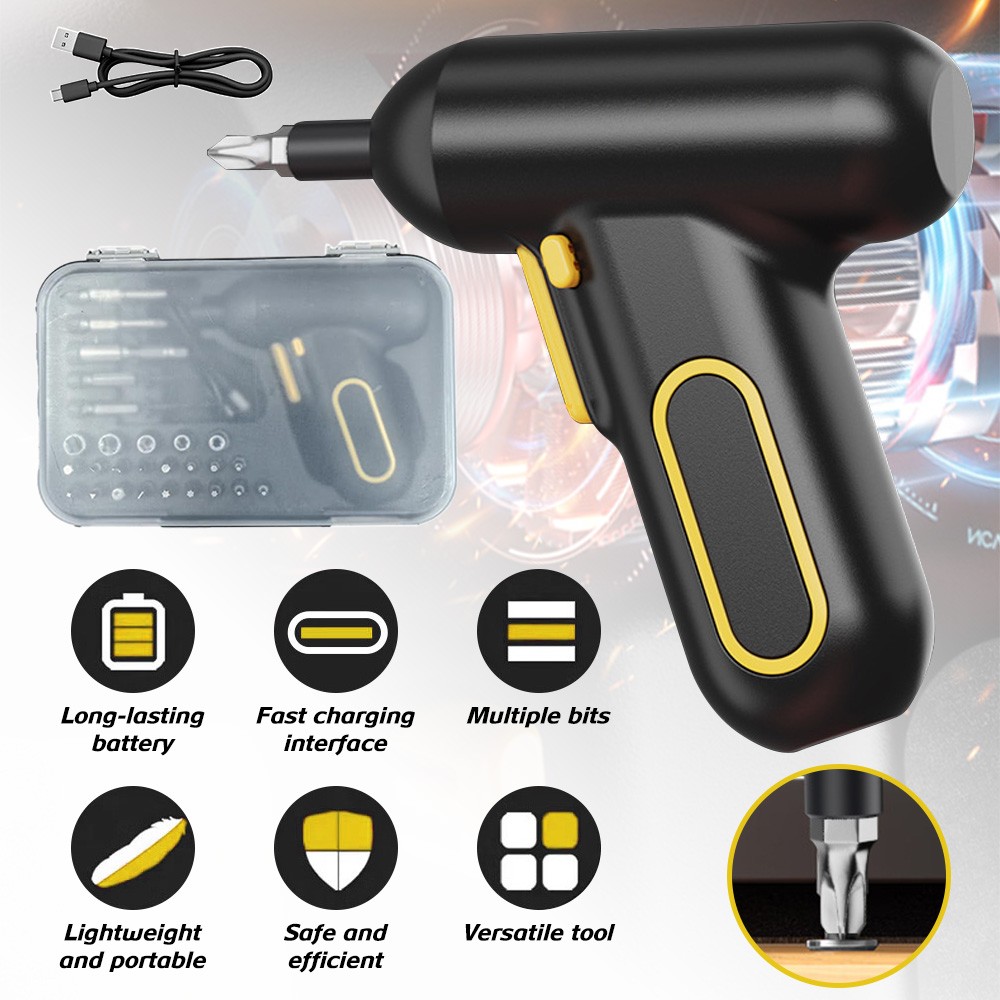 Mini Cordless Electric Power Screwdriver Lithium Tool Kit Drill Bit Rechargeable