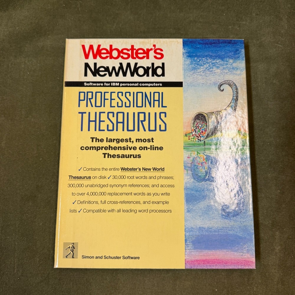 3 Websters New World Software for IBM PC 3.5" Disks