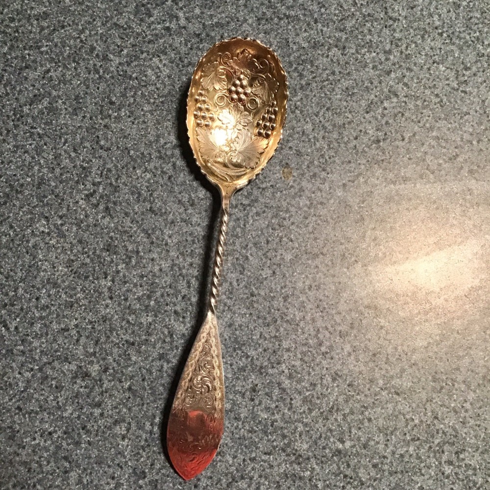 Bailey & Co. Sterling Serving Repousse Grape Spoon