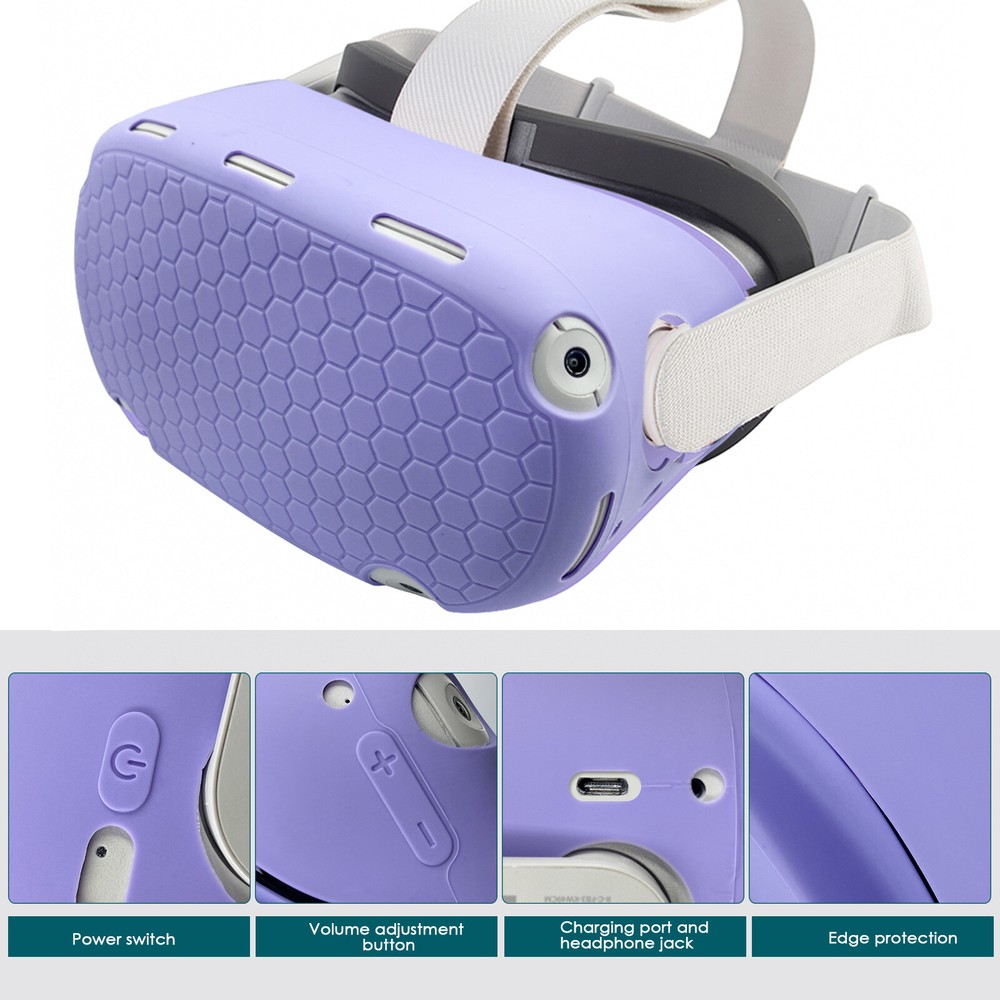 Silicone Cover Set for Oculus Quest 2, VR Protective Shell kit
