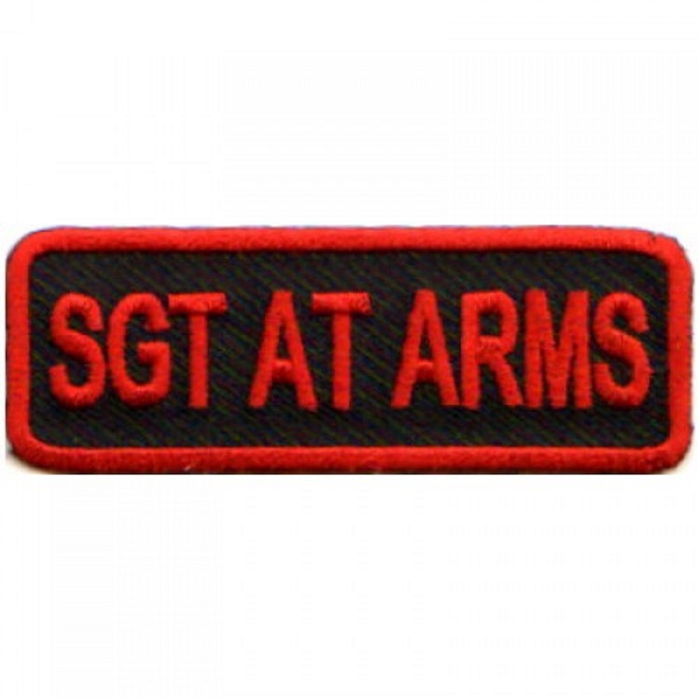 SGT AT ARMS PATCH RED ON BLACK