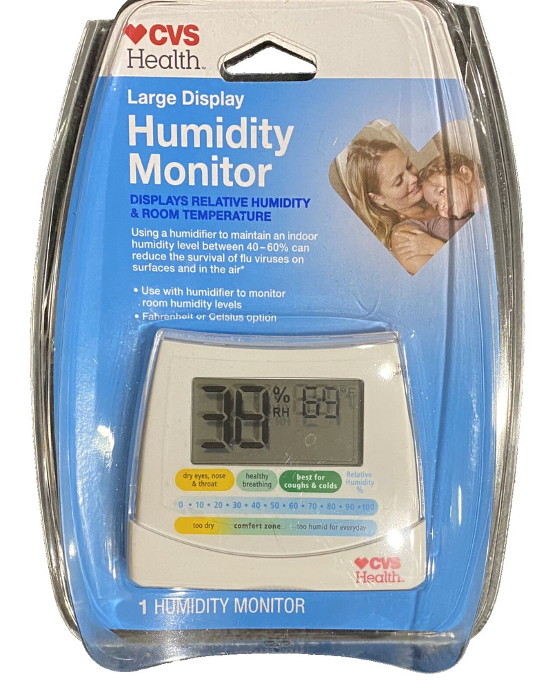 Digital Thermometer Hygrometer CVS Temp Humidity Display Large Screen Indoor