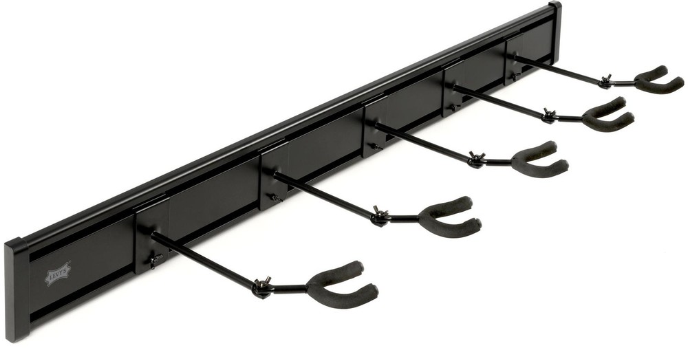 Levy's Slat Strip Hanger for 5 Guitars - Black (2-pack) Bundle
