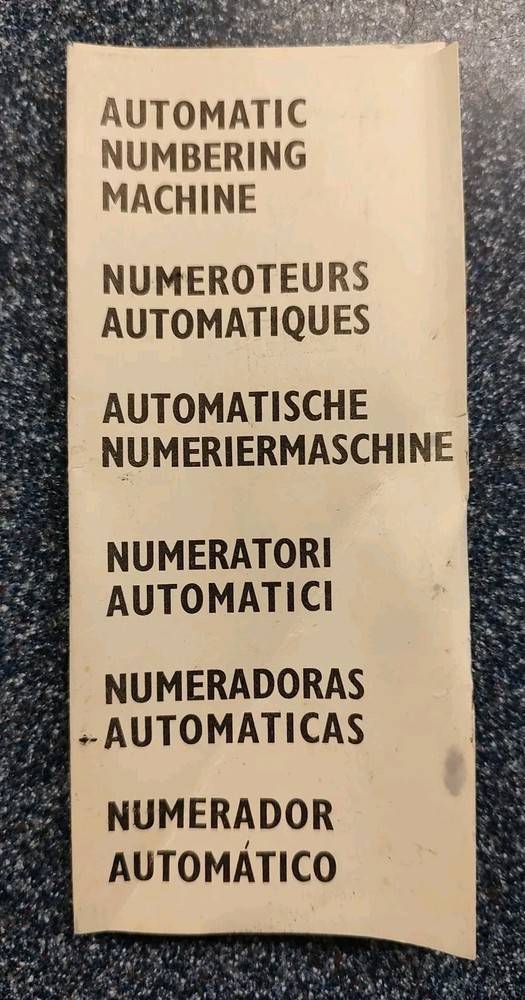 Automatic Numerator - Number Stamp Which Auto-Advances Number Each Stamp