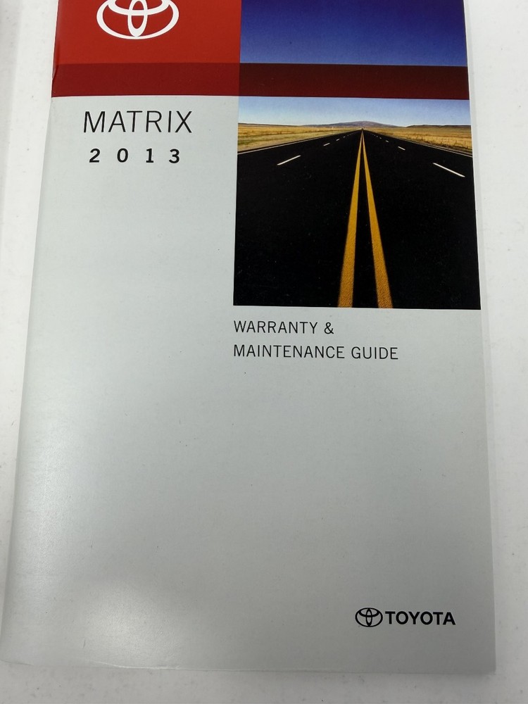 2013 Toyota Corolla Matrix Owners Manual OEM Set
