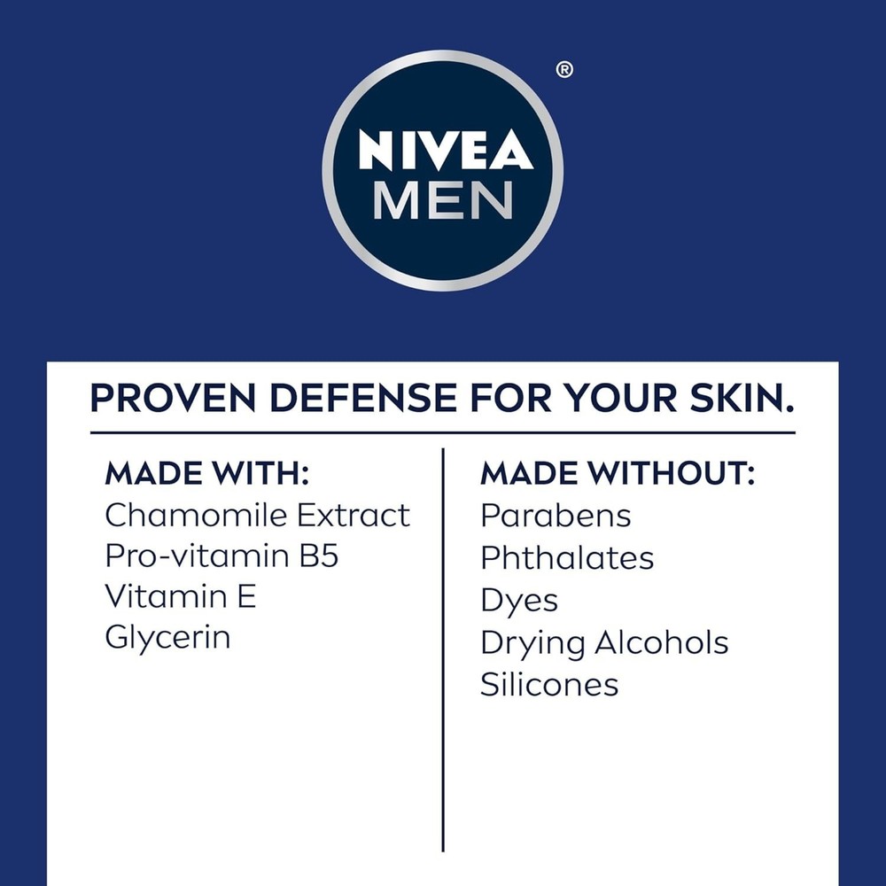 NIVEA Men Post Shave Balm Sensitive Chamomile Vitamin E 3.3 fl oz (100 ml) New