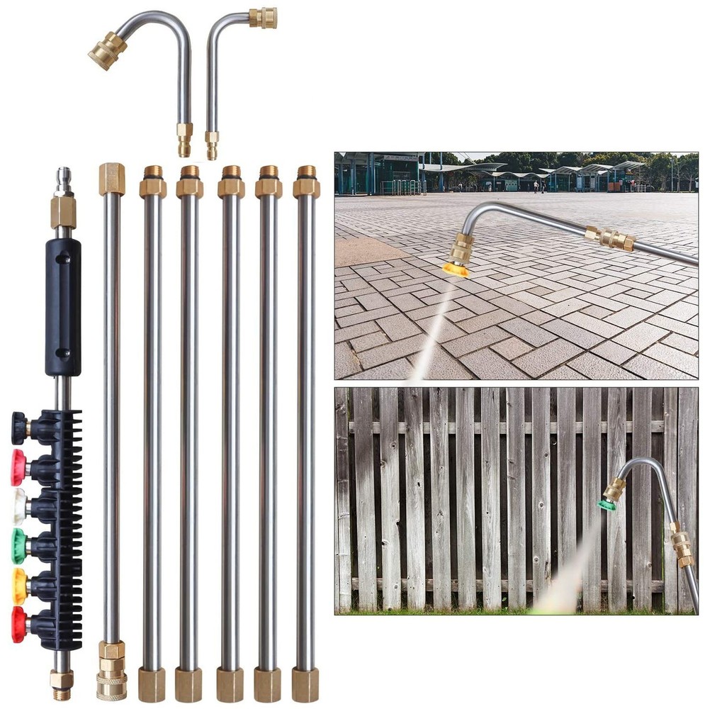 4000PSI High Pressure Washer Extension Wand Replace Lance Gutter Cleaner Nozzle
