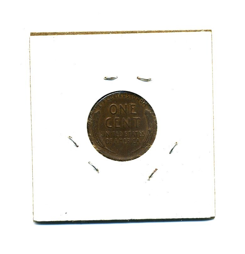 1956-P Lincoln Wheat Penny Defect Error Crack In Shoulder & Head