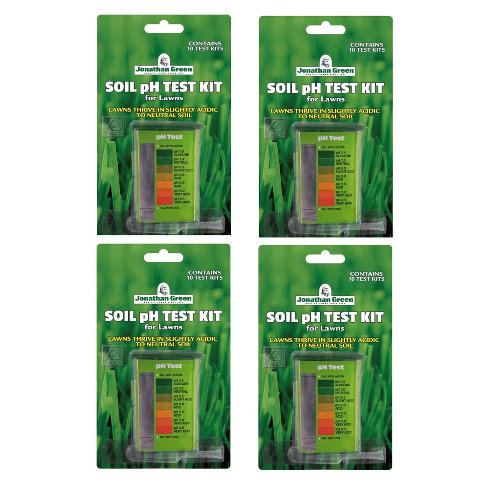 Jonathan Green Soil pH Test Kit, 10 Tests Per Each Kit, (Pack of 4)