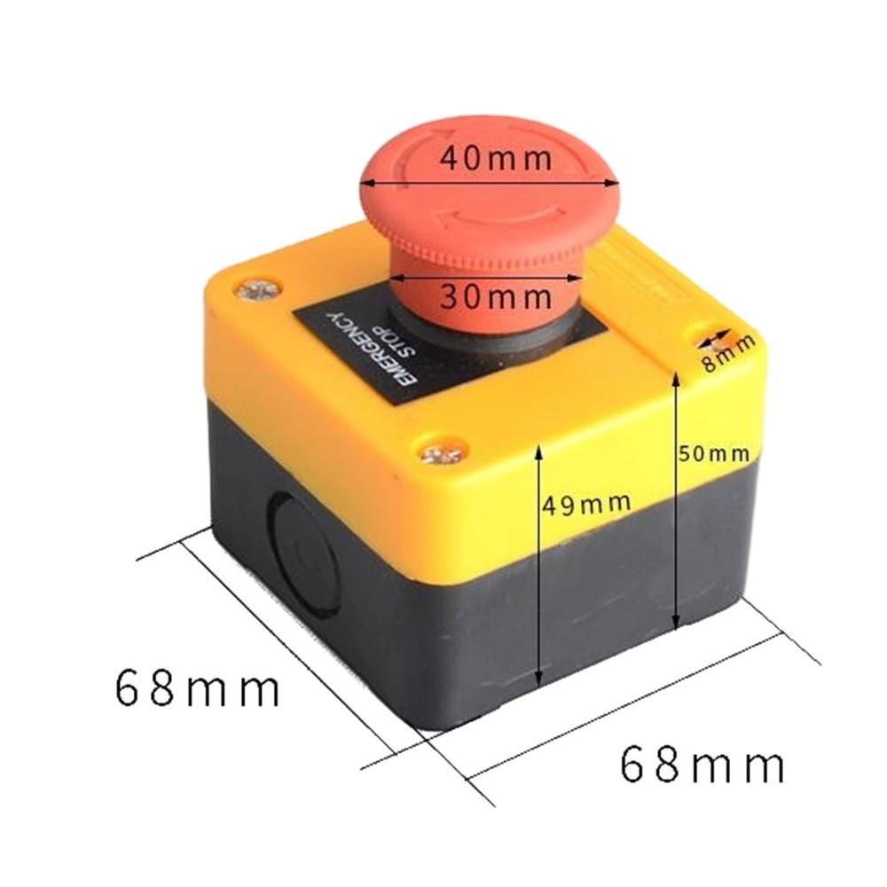 22mm Red Plastic Push Button Switch 600V 10A for Hotel and Building Use