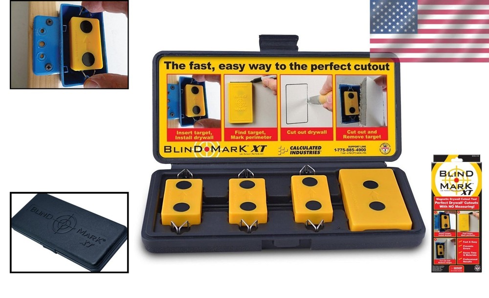No-Measure Drywall Cutout Tool with Magnets
