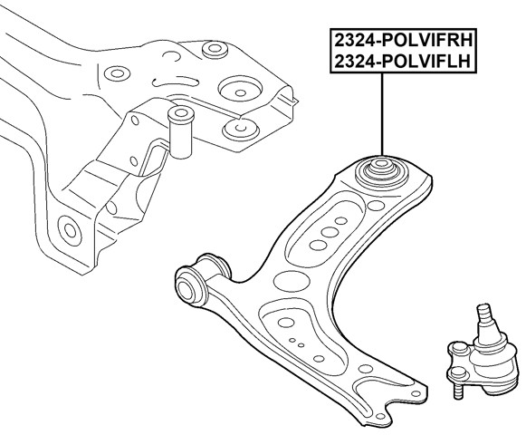Left Lower Front Arm Fits Audi 2Q0407151C