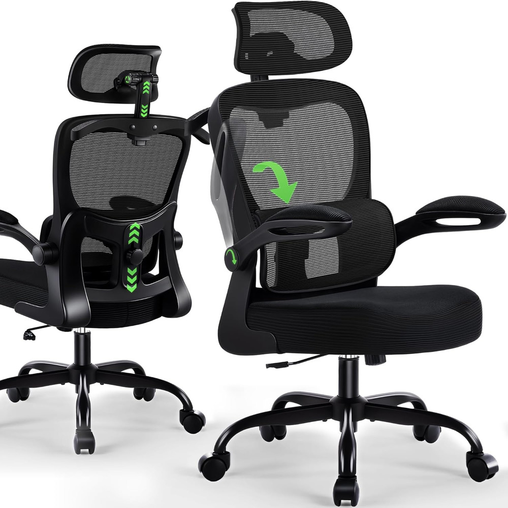 Areshark Office Chair Ergonomic Desk Chairs with Adjustable Lumbar Support& Head
