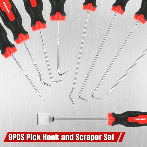 9Pcs Precision Pick and Hook Set with Scraper and Mini Pick and Hook Set(9pcs)