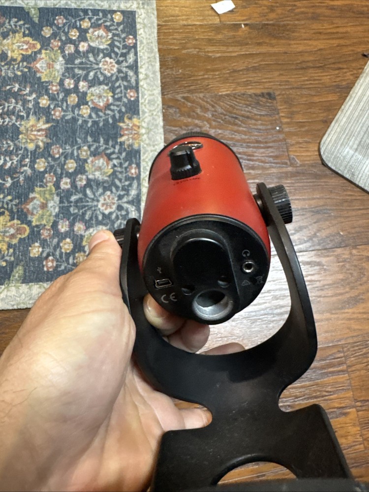 Blue Yeti USB Microphone Red Mute Button Volume Control Freestanding