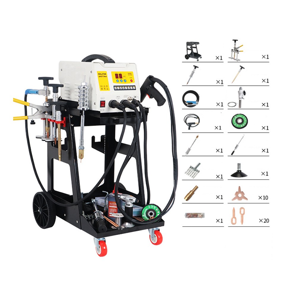 220V Steel Dent Pulling Machine Car Repair Spot Dent Puller Dent Pull Tool Kit