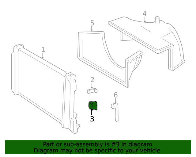 Genuine GM Radiator Lower Mount 15708536