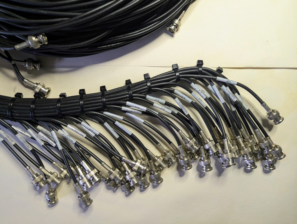 Gepco Video BNC bundle for patch panel, 47 Channels, 22ft - various lengths