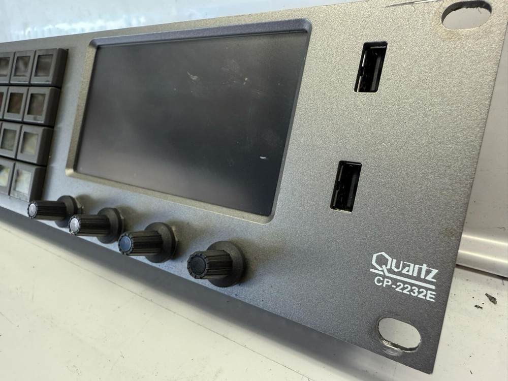 Evertz CP-2232E Advanced System Control Panel 2RU Two Touchscreens 32 Button